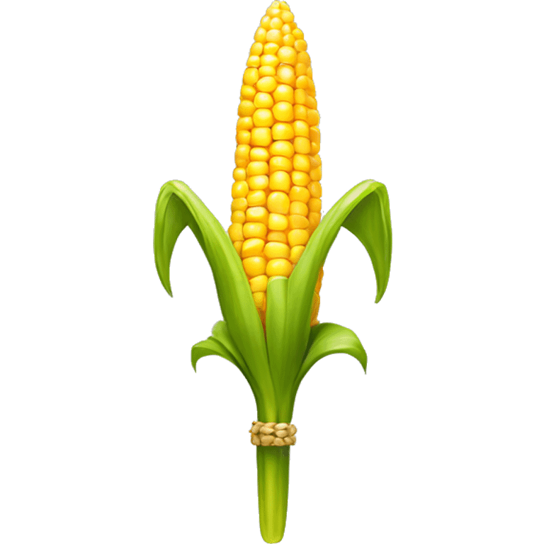 A trident pointing straight up, with an ear of corn skewered in the middle. emoji