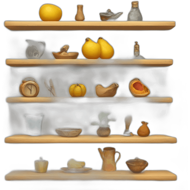 shelf with rare objects emoji