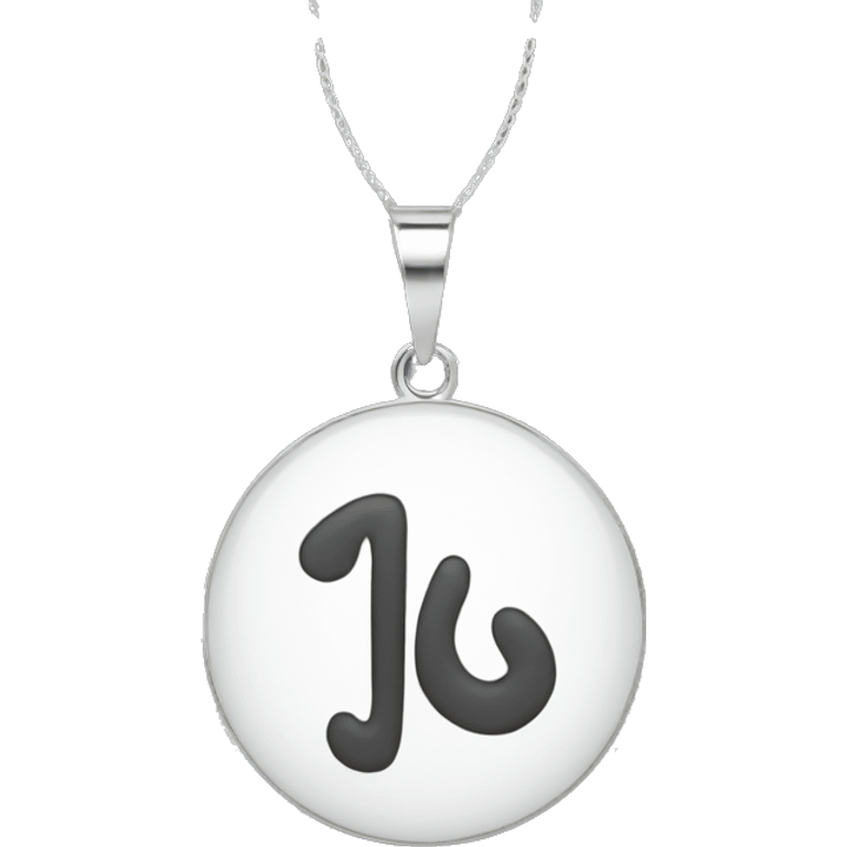 j shaped pendant emoji