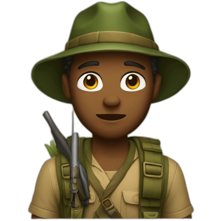 Hunter in the jungle emoji