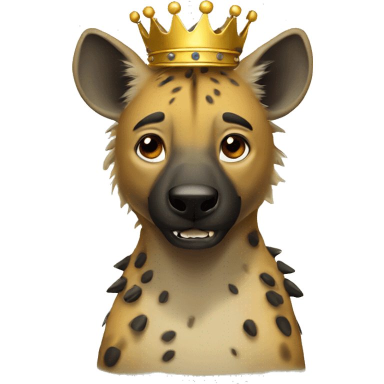 Hyena with crown emoji