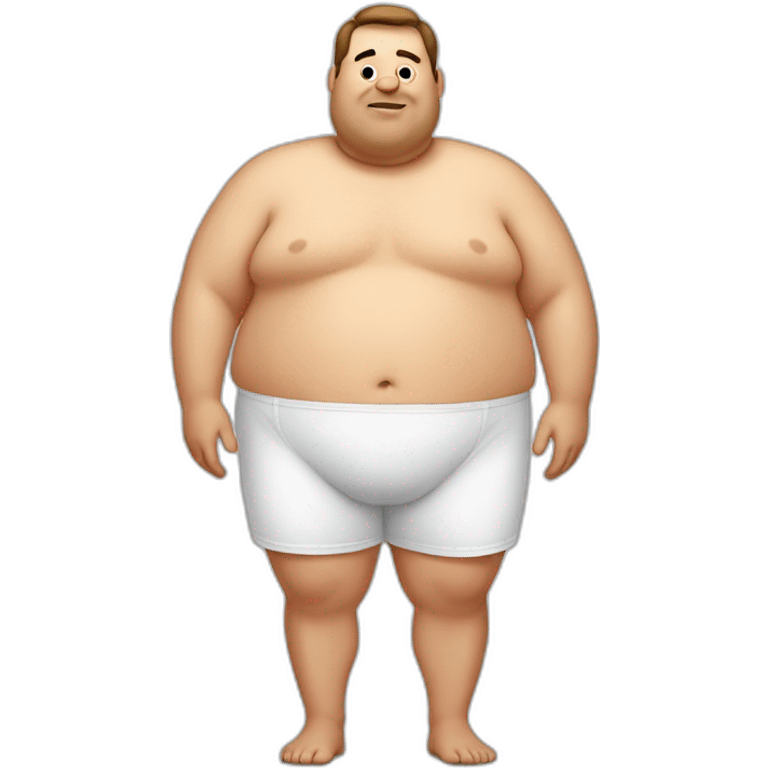 Fat man wearing two undershirts emoji