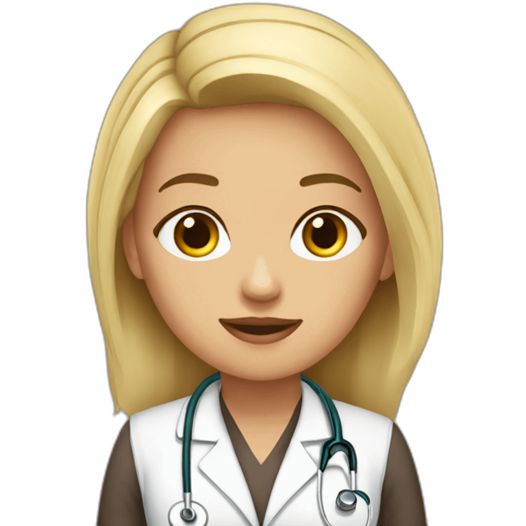 Doctora rubia cabello kargo emoji