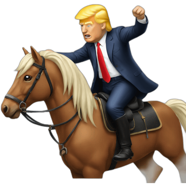 Trump sur un cheval emoji