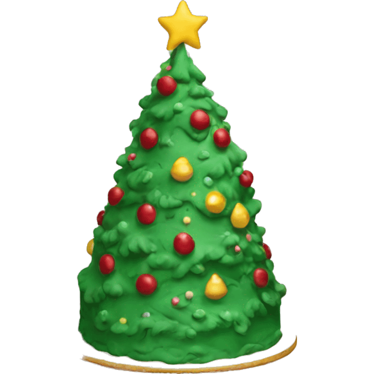 Christmas tree cake  emoji