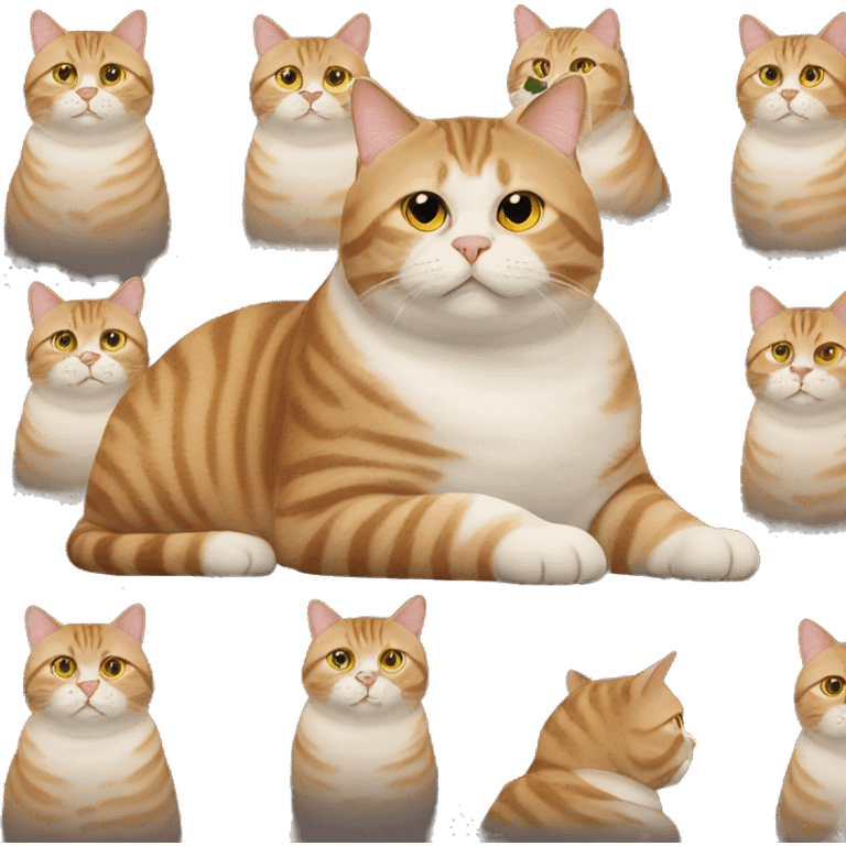 fat british tabby cat emoji