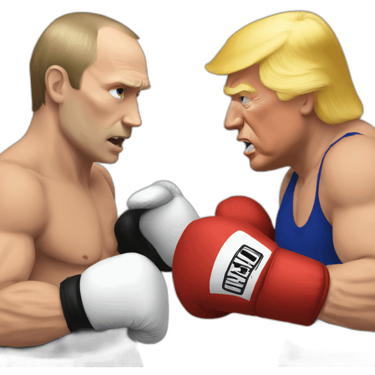 Putin boxing trump emoji