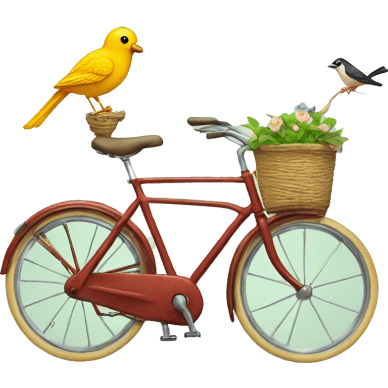 Bycicle with a bird emoji