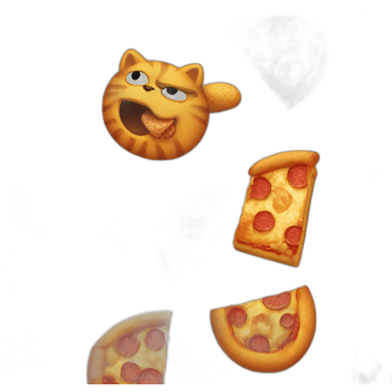 garfield eating pizza emoji