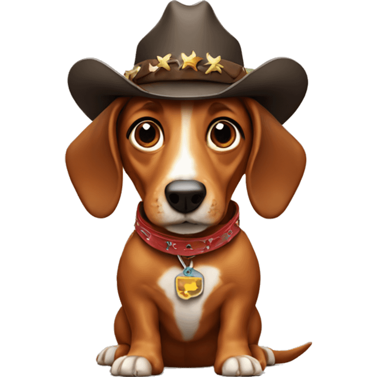 wiener dog cowboy emoji