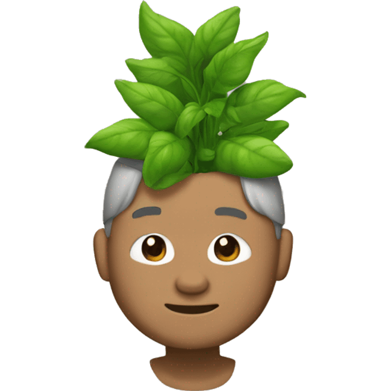 Mao com terra e soja plantado emoji