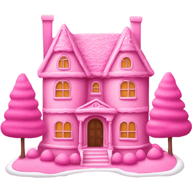 pink gingerbread mansion emoji