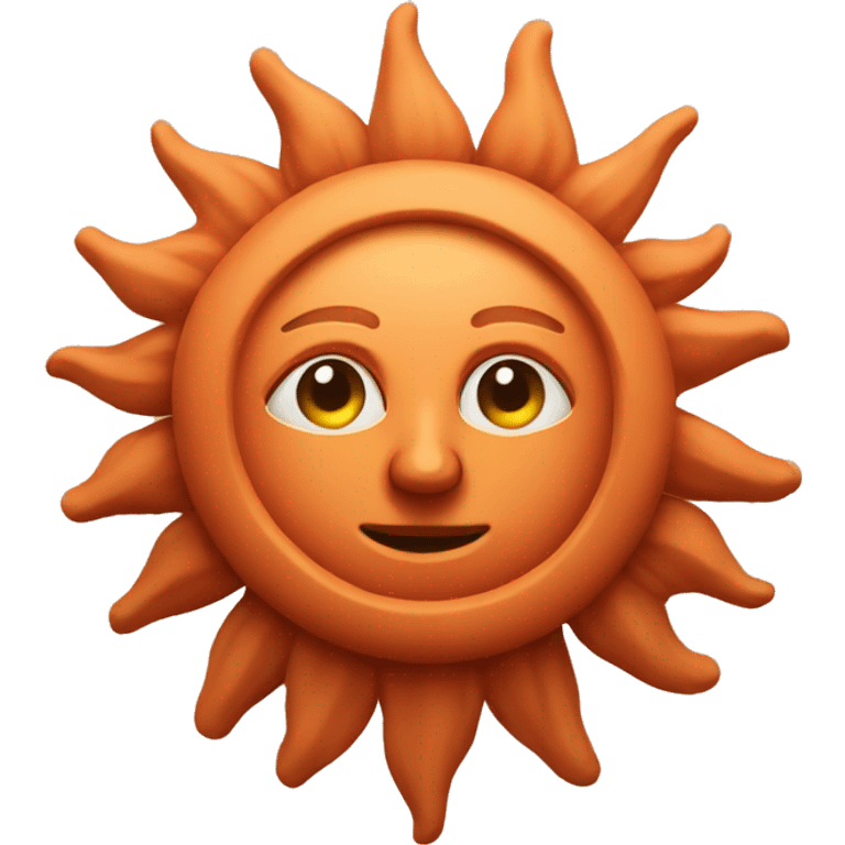 Terracotta sun emoji