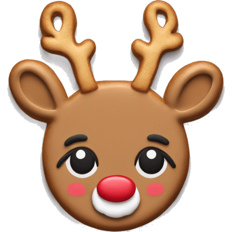  Reindeer gingerbread cookie emoji