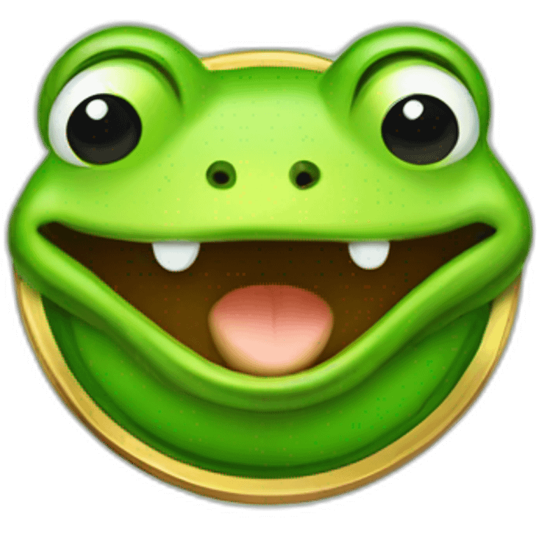 cute frog coin emoji