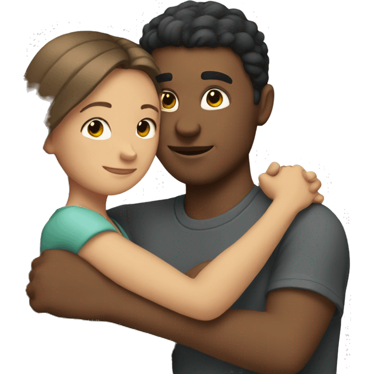 girl hugging a guy  emoji