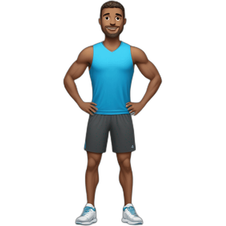 tall good looking sporty man emoji