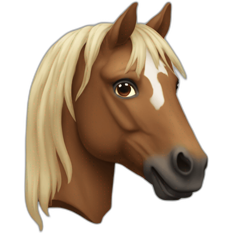 human with horse head emoji