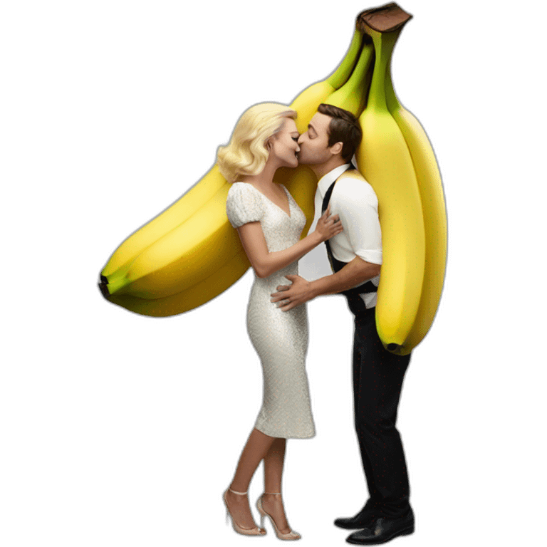 margot robbie kiss banana costume man emoji