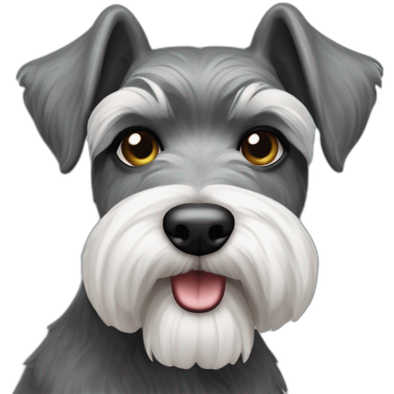 salt and pepper miniature schnauzer emoji