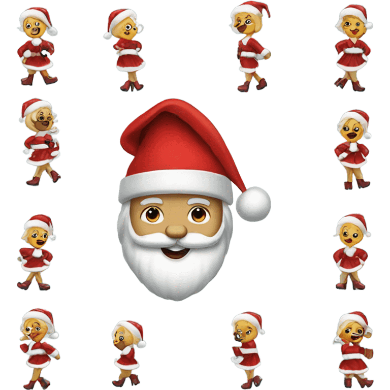 Santa wearing heels emoji