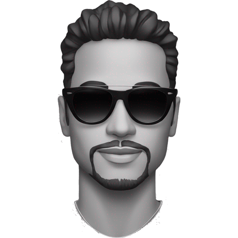 Rauw Alejandro; Puerto Rican singer wearing stylish sunglasses emoji