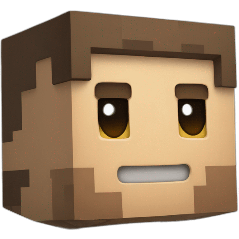 Minecraft Steve whith a dirt block emoji