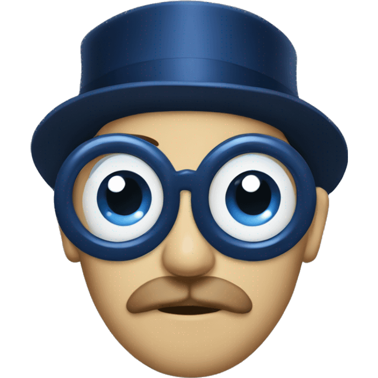 dark blue monocle  emoji