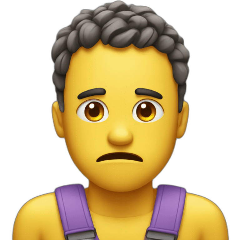 Emojy with upset face emoji