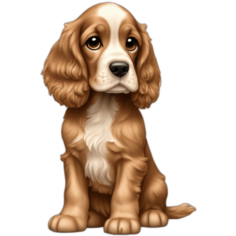 English Cocker Spaniel puppy full body emoji