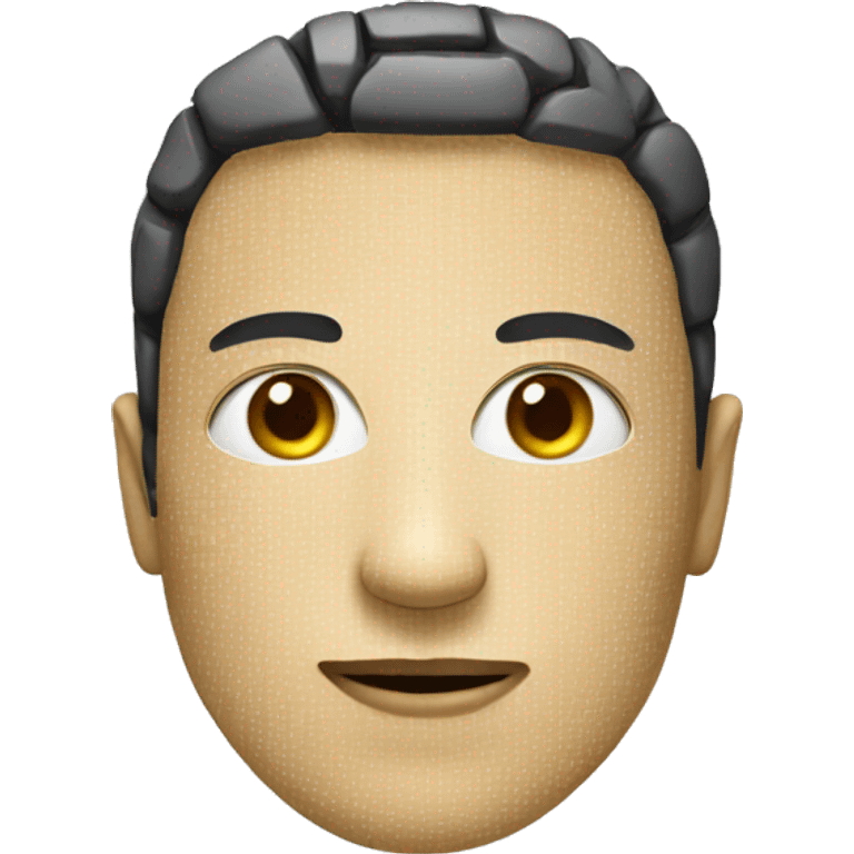 Artificial Intelligence face representation emoji