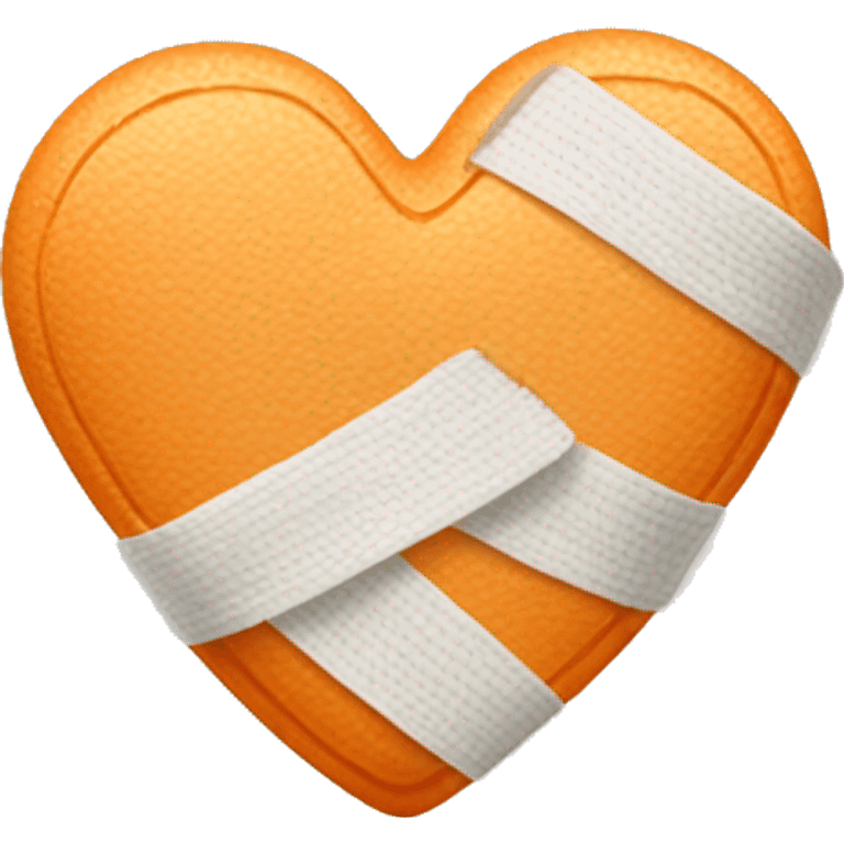 light orange heart with bandages emoji