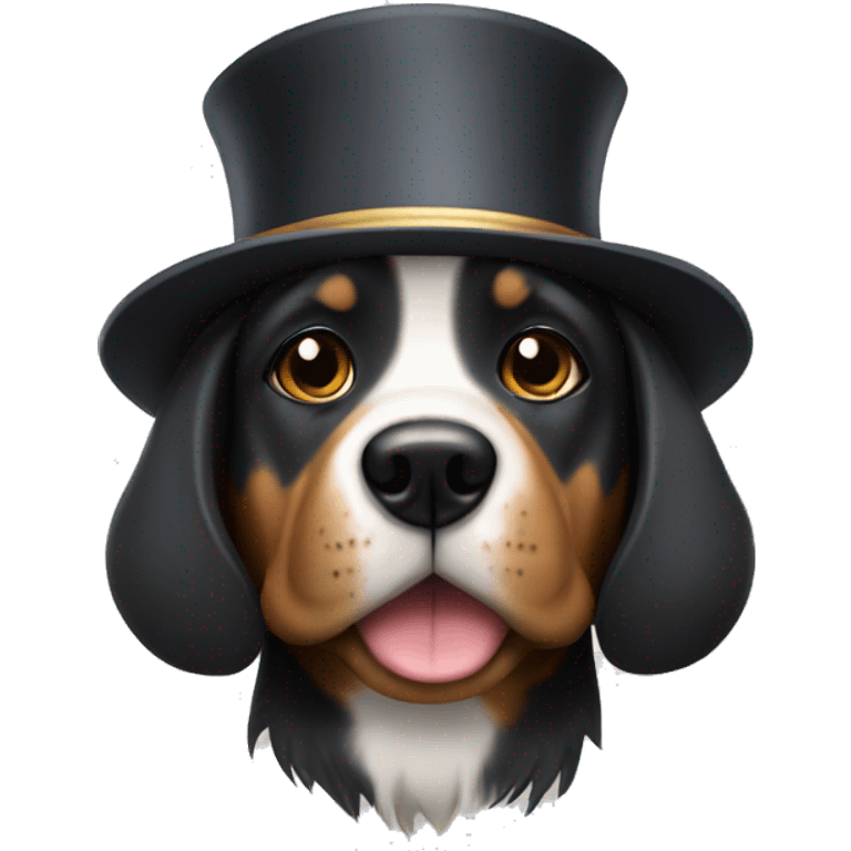 dog with willy wonkas hat emoji