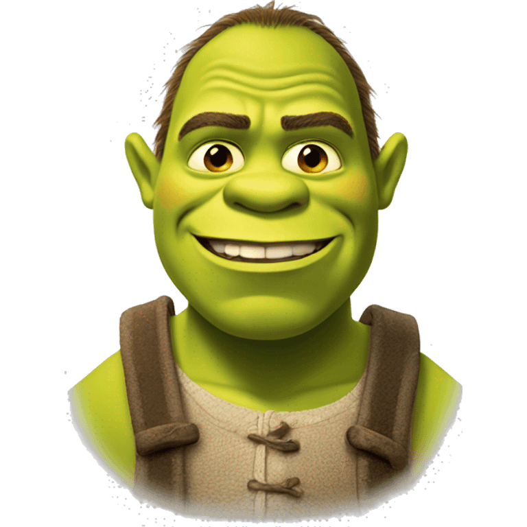 shrek from dreamworks. front view.  emoji