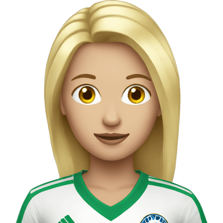 blond women with soccer  emoji