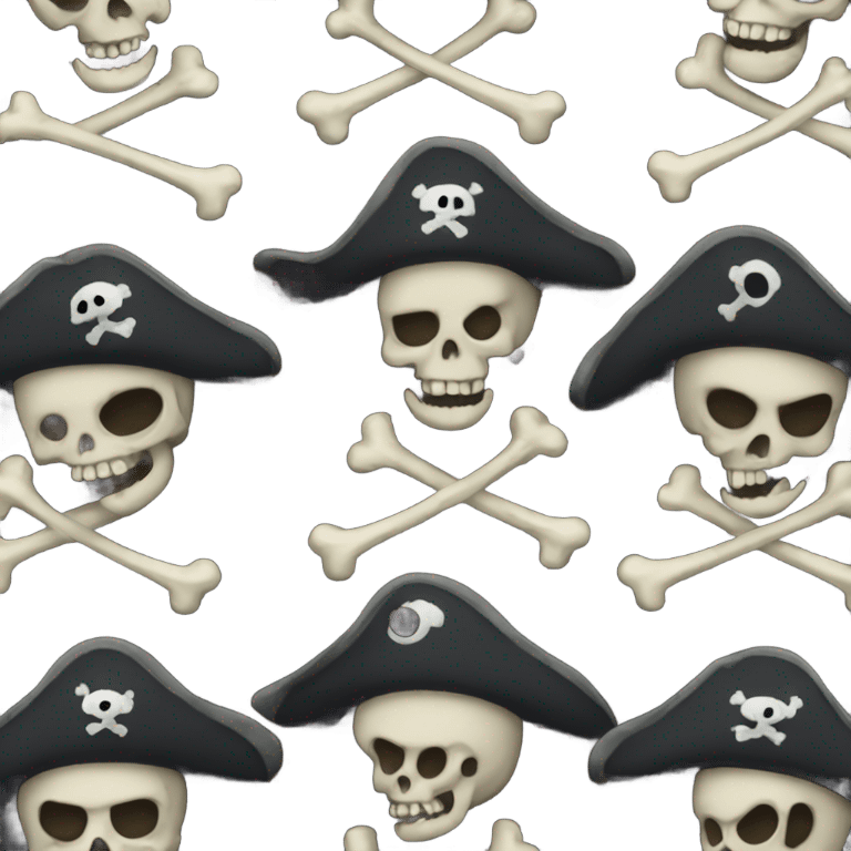 Pirate Skeleton, dark, scary emoji