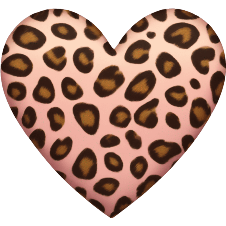 Pink heart with leopard print  emoji