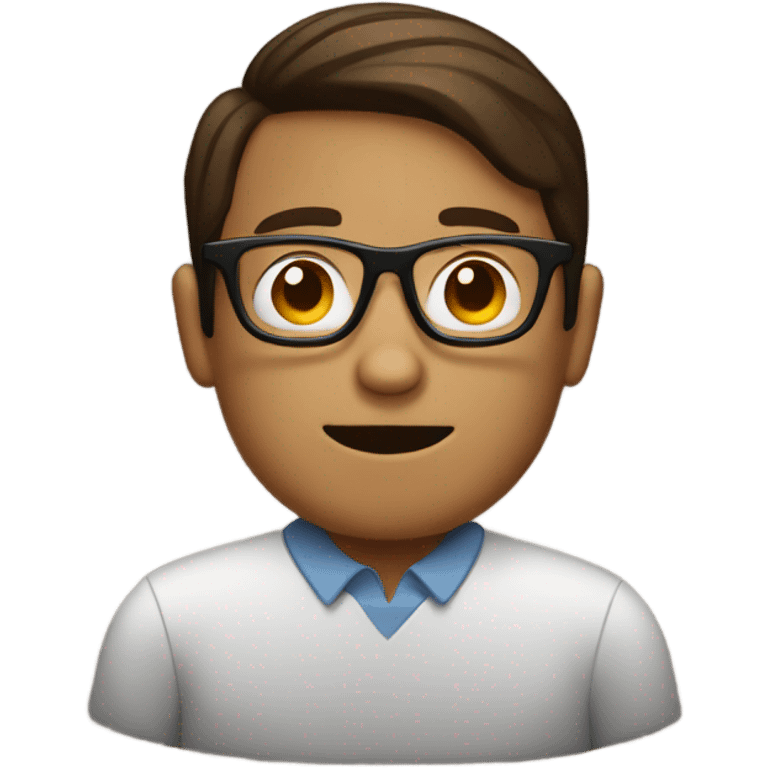 Person with glasses and coffee in hand emoji