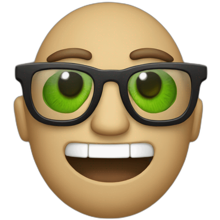 a geek kiwi emoji