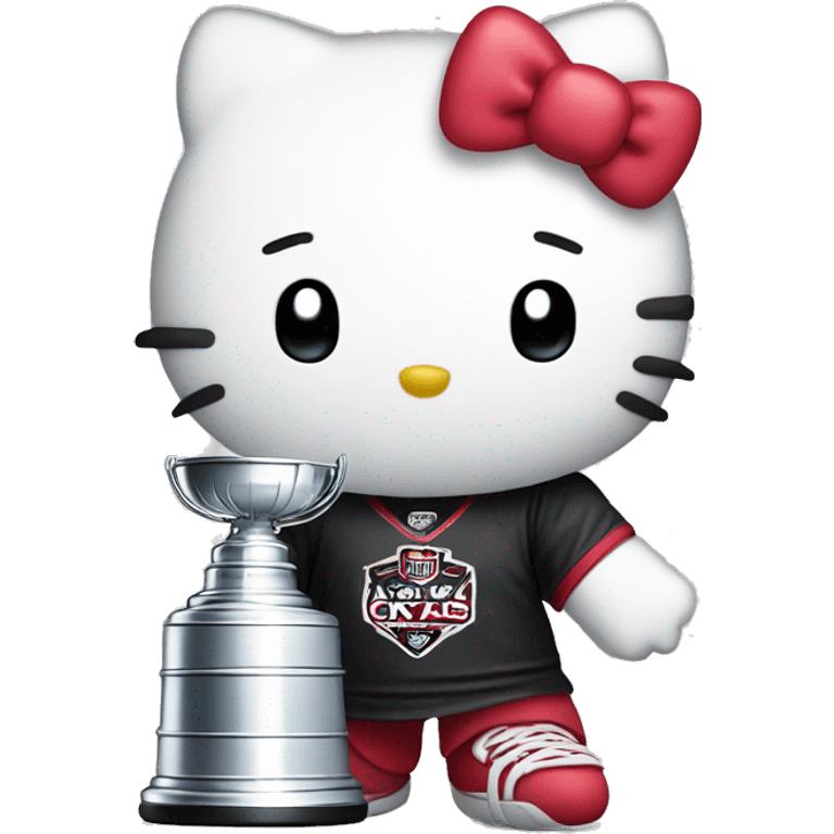 Hello kitty with Stanley cup emoji