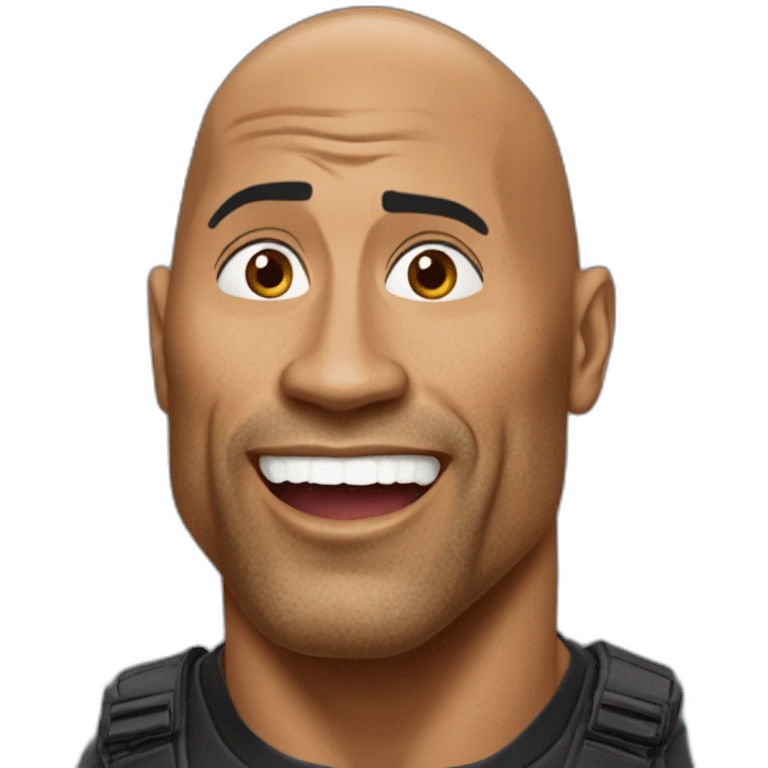 The rock qui mange un oeuf emoji