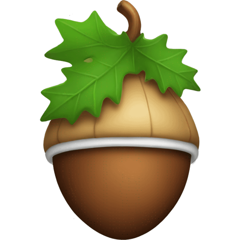 Christmas acorn emoji