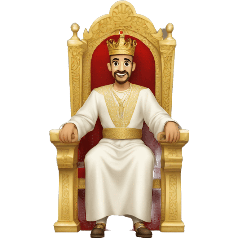 king of morocco mohammed the sixth on a throne emoji