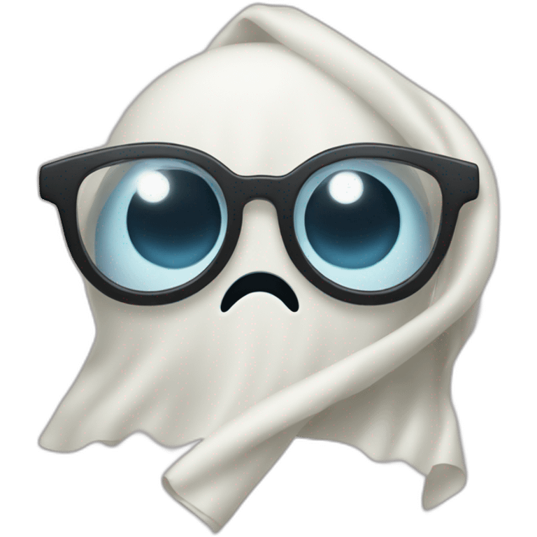 blanket sheets ghost with heart eye glasses emoji