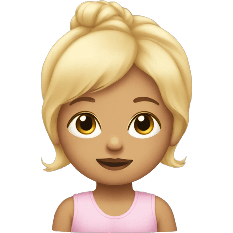 baby with blond hair in mother’s arms emoji