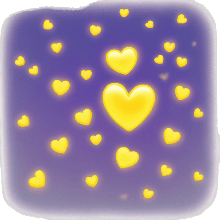 glowing heart yellow like magic emoji