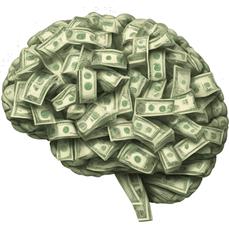 brain made from money emoji