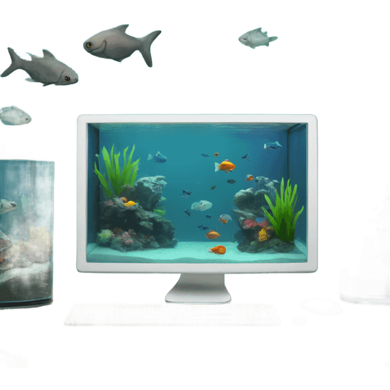  aquarium in a computer emoji