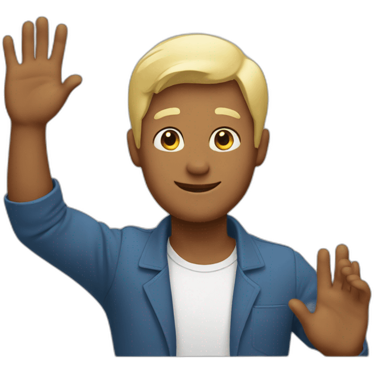 man raising hand emoji