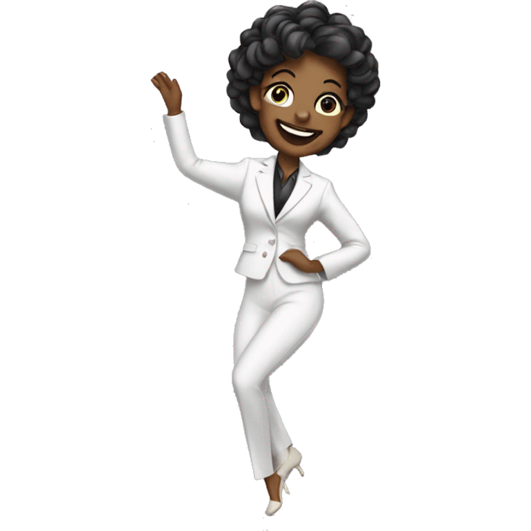 dancing woman in a snazzy suit emoji